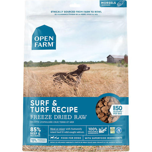 Open Farm Freeze Dried Raw Surf & Turf Dog Food 22oz - Poudre Pet and Feed Supply